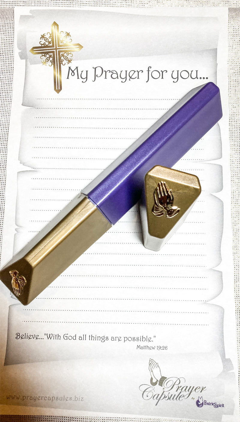 Prayer Capsule :: Purple/Gold